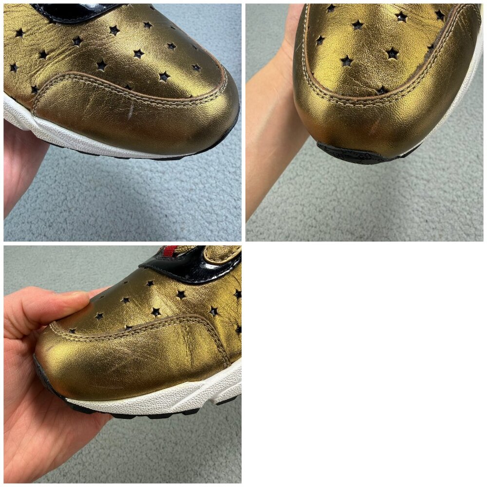 Gucci Mark Ronson Womens 10.5 / EU 40.5 Shoes Gold Icon Temporary Sneakers Italy - Picture 11 of 12